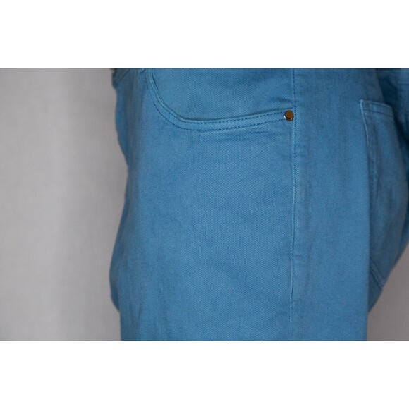 Men's Cesare Attolini 5 Pocket Jean Pants Solid Blue Cotton Sz 42 - Picture 4 of 11